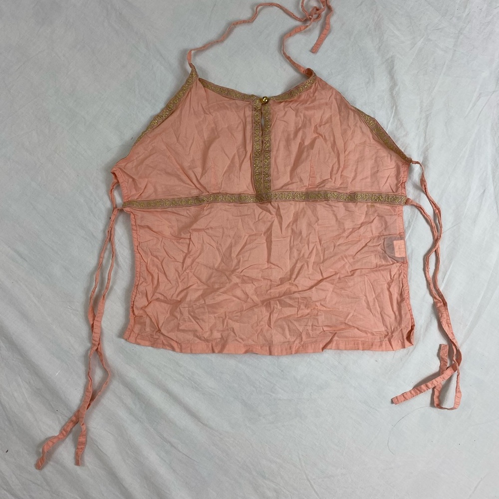 Vintage Funky People Tie Back Halter Top